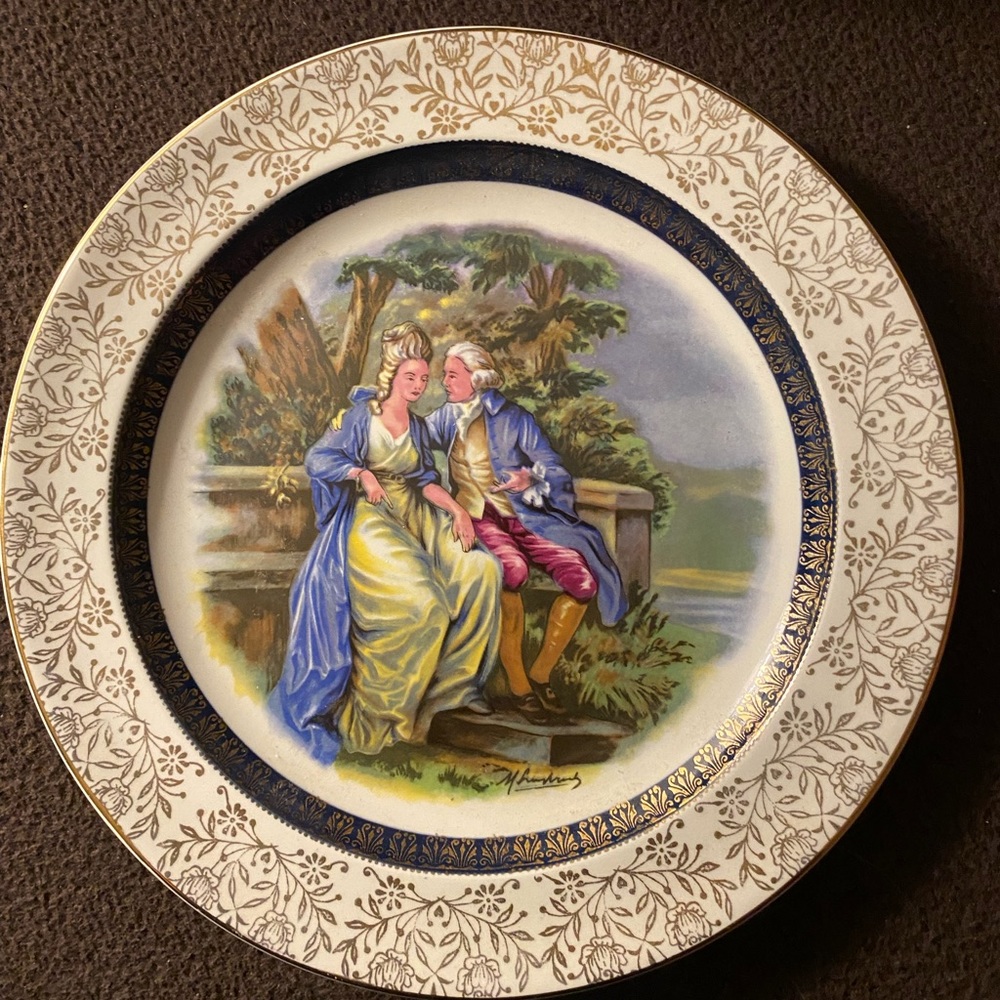 Pretty Decorative plate 9” - Wood & Sons English Ironstone